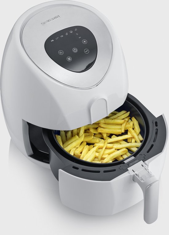 Severin FR 2440 heteluchtfriteuse - 3.2 L - keramisch gecoate mand - kleur wit