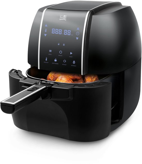 FRITEL Airfryer SnackTastic® 6902 XXL - Heteluchtfriteuse - 5 liter - 2300W - 8 Programma's - 2 tot 5 Personen -Digitaal Touchscreen - Openklapbare handgreep