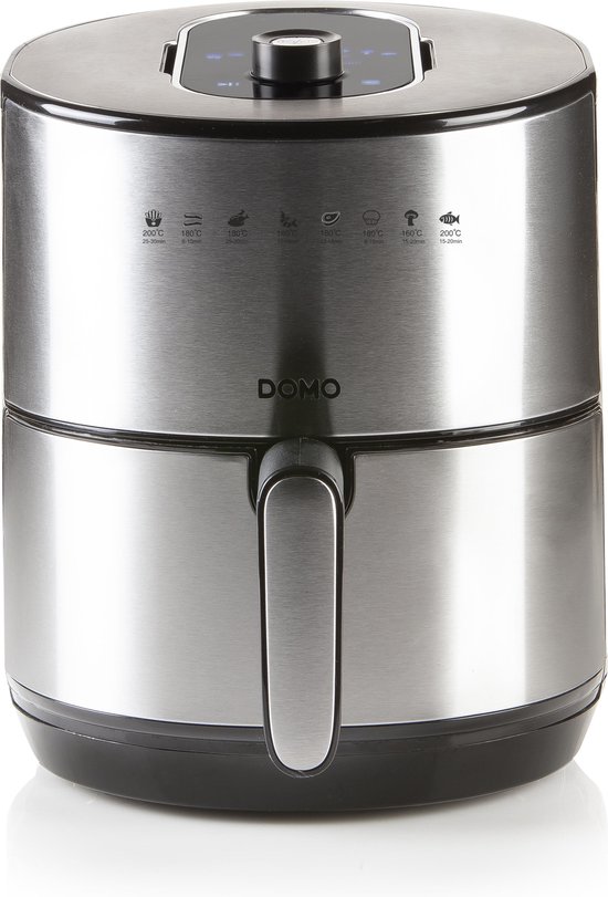 DOMO DO530FR Airfryer XL- Heteluchtfriteuse met LCD display - RVS