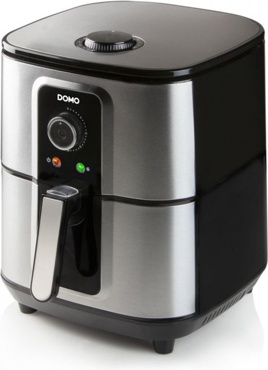 Domo DO536FR friteuse Enkel 5,5 l 1800 W Heteluchtfriteuse Zwart, Zilver