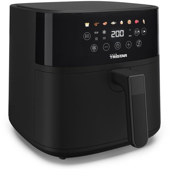 Tristar FR-9060 Digitale Airfryer 6L – 1700W – LED Touchscreen – 8 Programma’s – PFAS‑vrij – Voorverwarmen & Schudherinnering