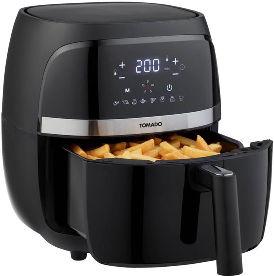 Tomado TAF3202B - Airfryer - Heteluchtfriteuse - 3,2 liter inhoud - Digitaal display - 500 gr friet - PFAS vrij - Beste Koop - Aug & nov 2024