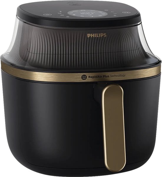 Philips 3000 Series Airfryer - NA332/00 - Kijkvenster - RapidAir Plus - 6.2L - Tot 5 Personen - Zwart